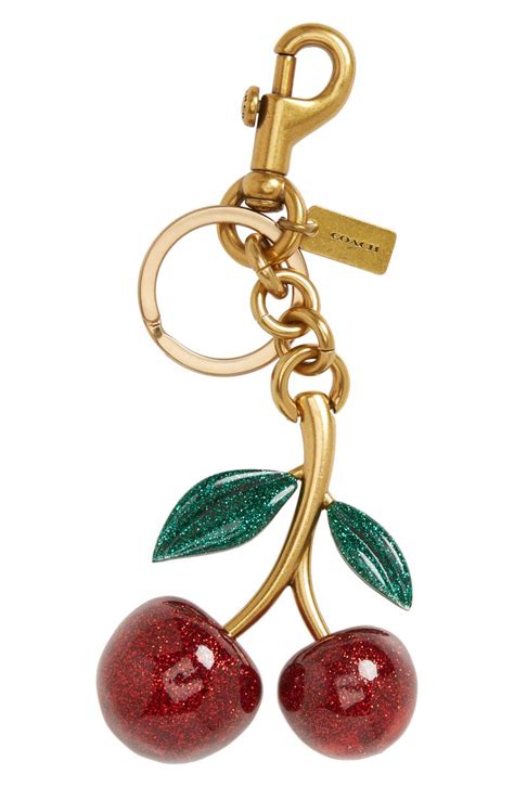 coach bag charms cherry